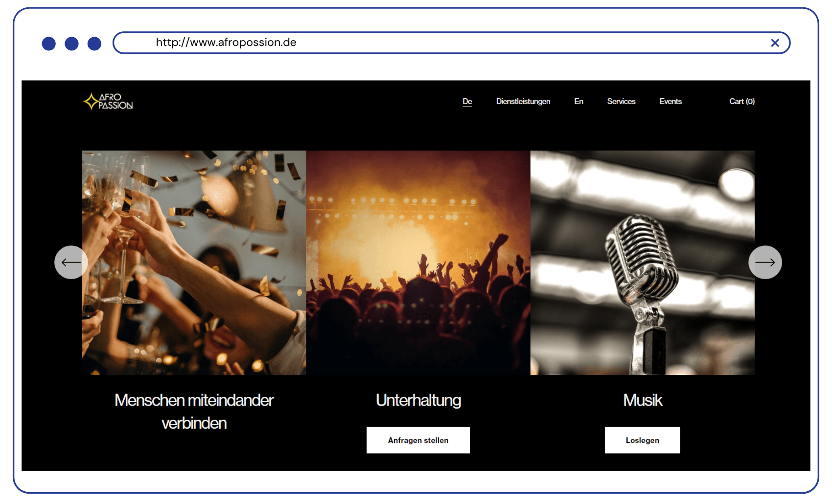 Website Design Project Afropassion